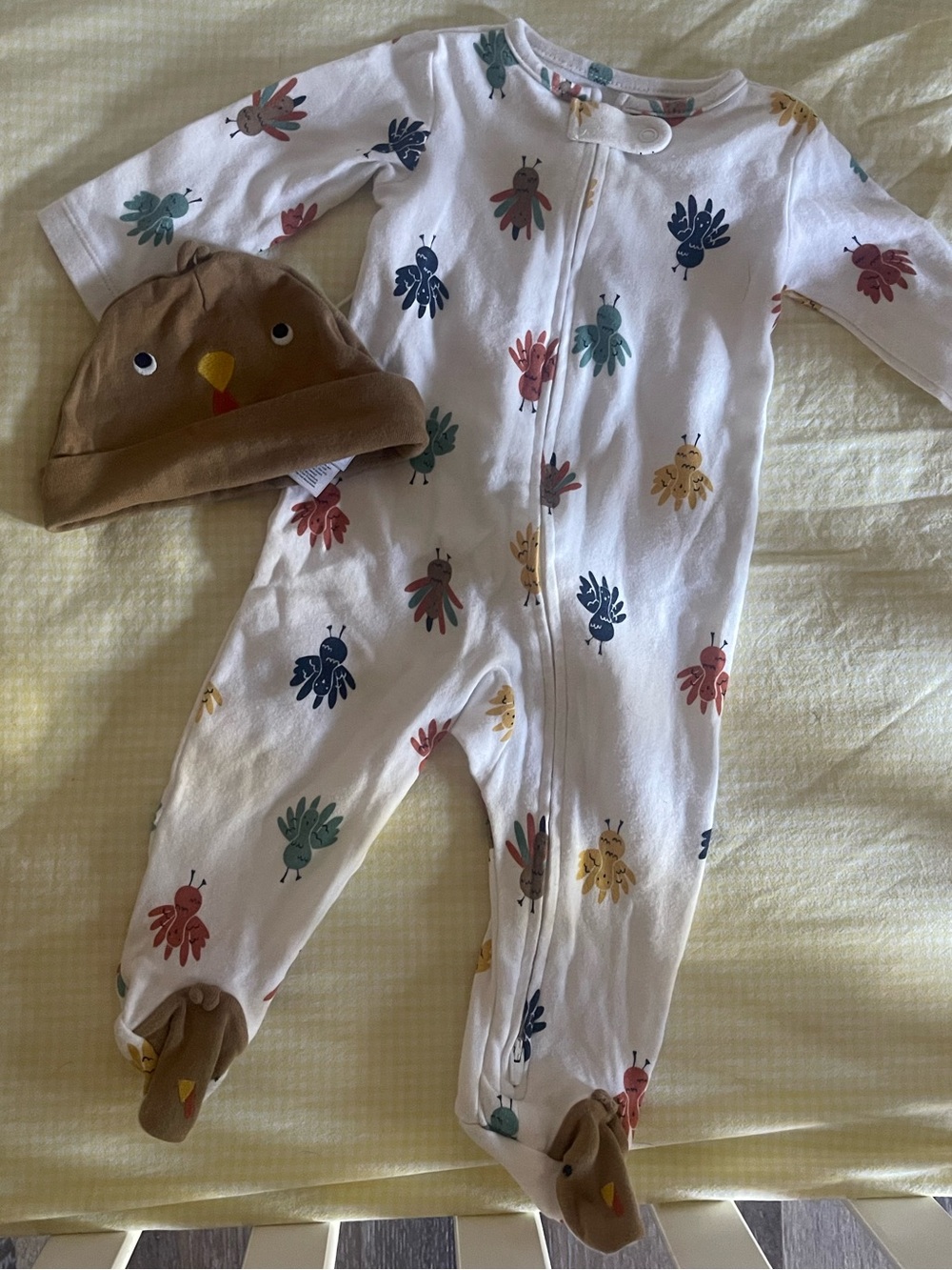 Carters Thanksgiving pj with beanie